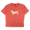 Thumbnail: salmon color kids T-shirt with dachshund printed on it