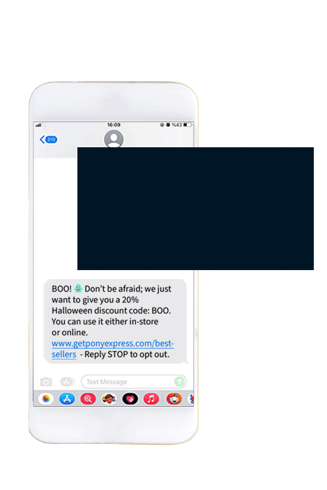MMS marketing example: Halloween Deals MMS message