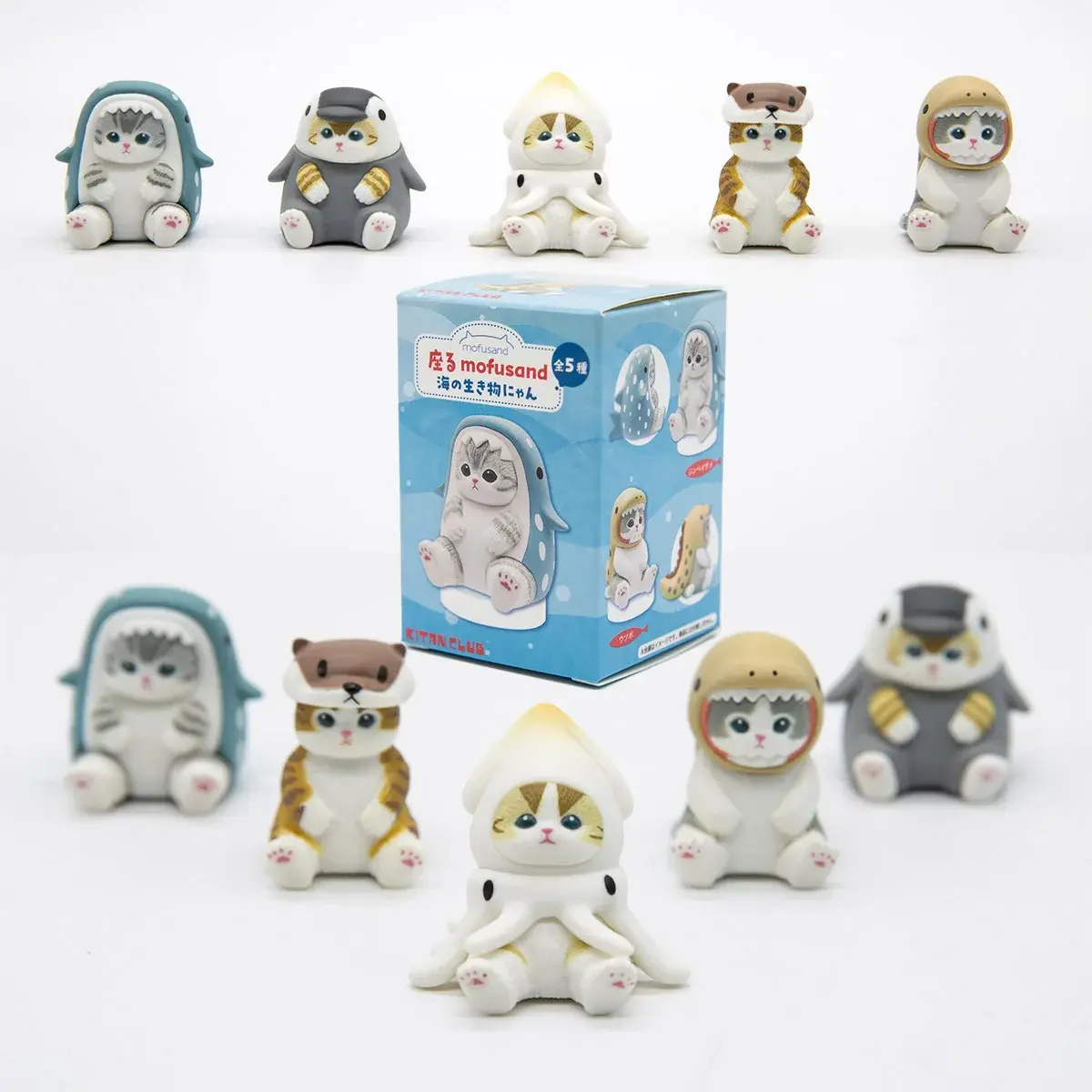 Mofusand Cats Wearing Marine Organism Clothes Blind Box Cute Action Figures Octo