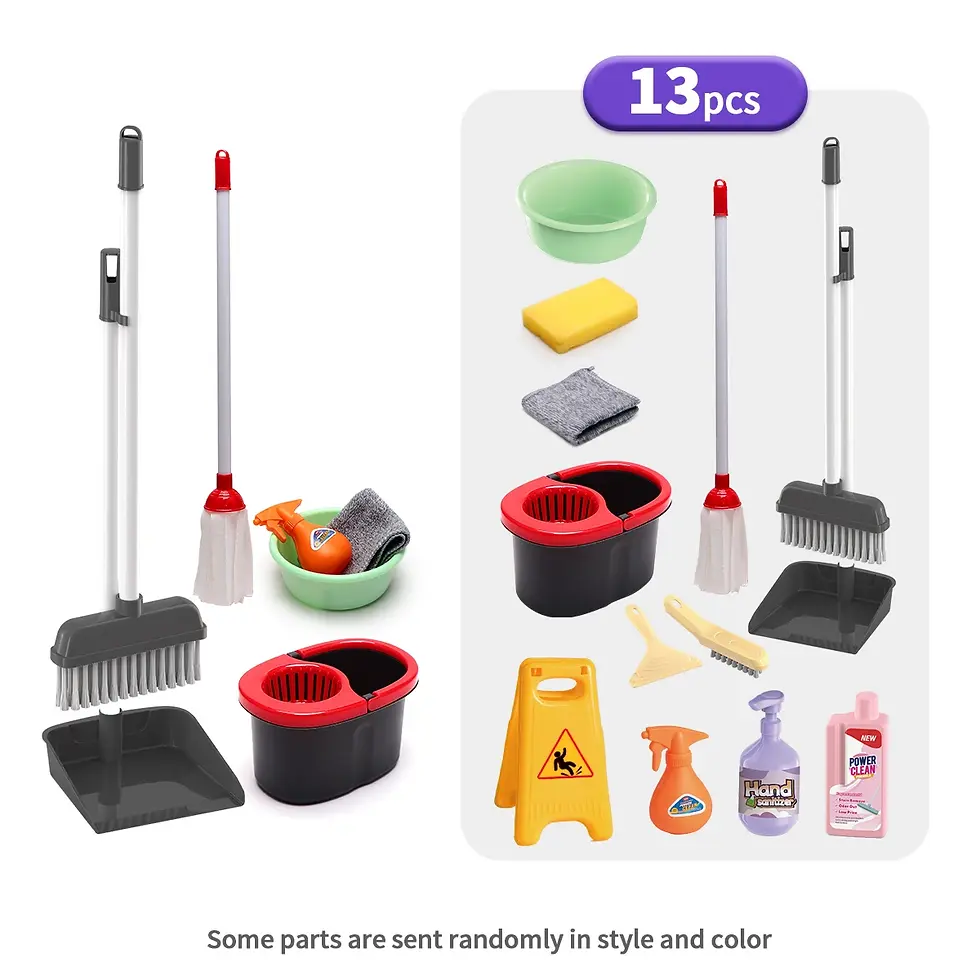 Thumbnail: Kids 3-in-1 Electric Vacuum Cleaner Play Set With Storage Rack