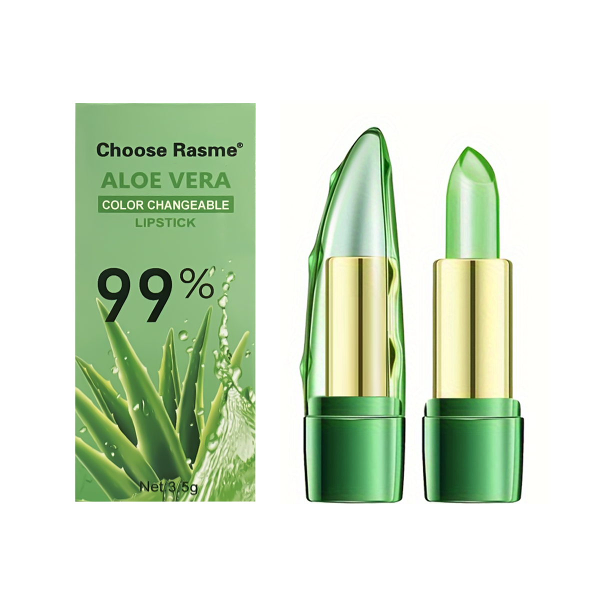 Aloe Vera Warm Change Lipstick for long-lasting lip protection, moisturizing and