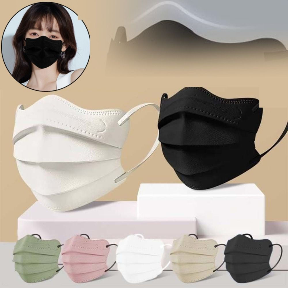 50pcs V-face Disposable Face Mask Health Care Butterfly Shaped Design Morandi Co