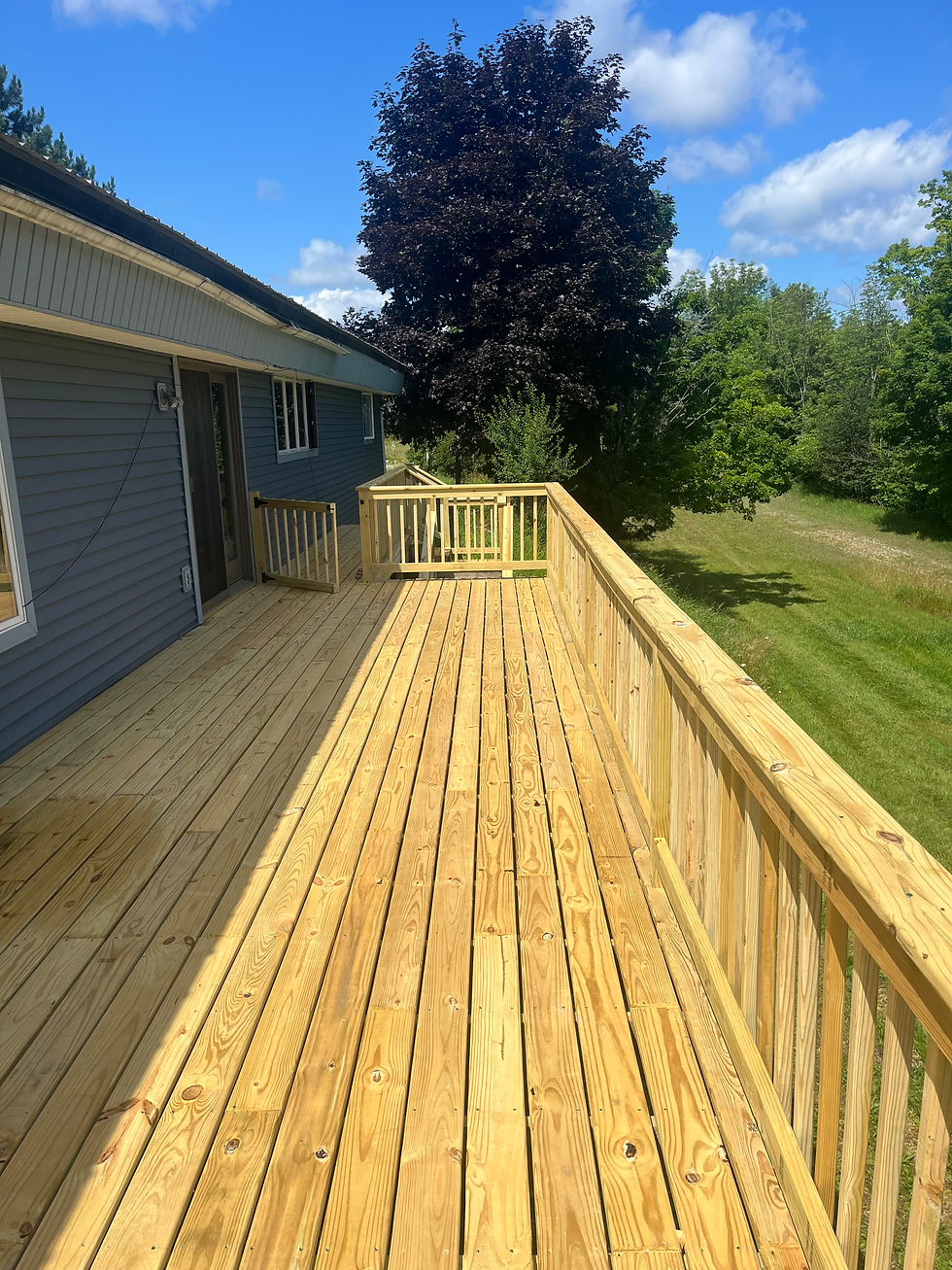 Wood Deck and Railings