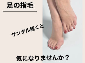 気になる足の指毛!