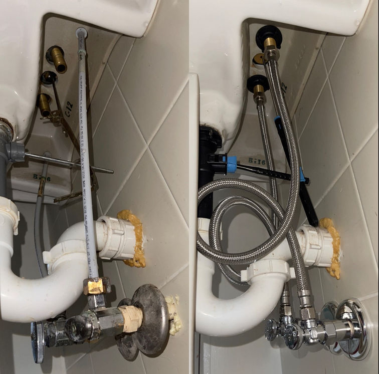 Angle stop valve replacement