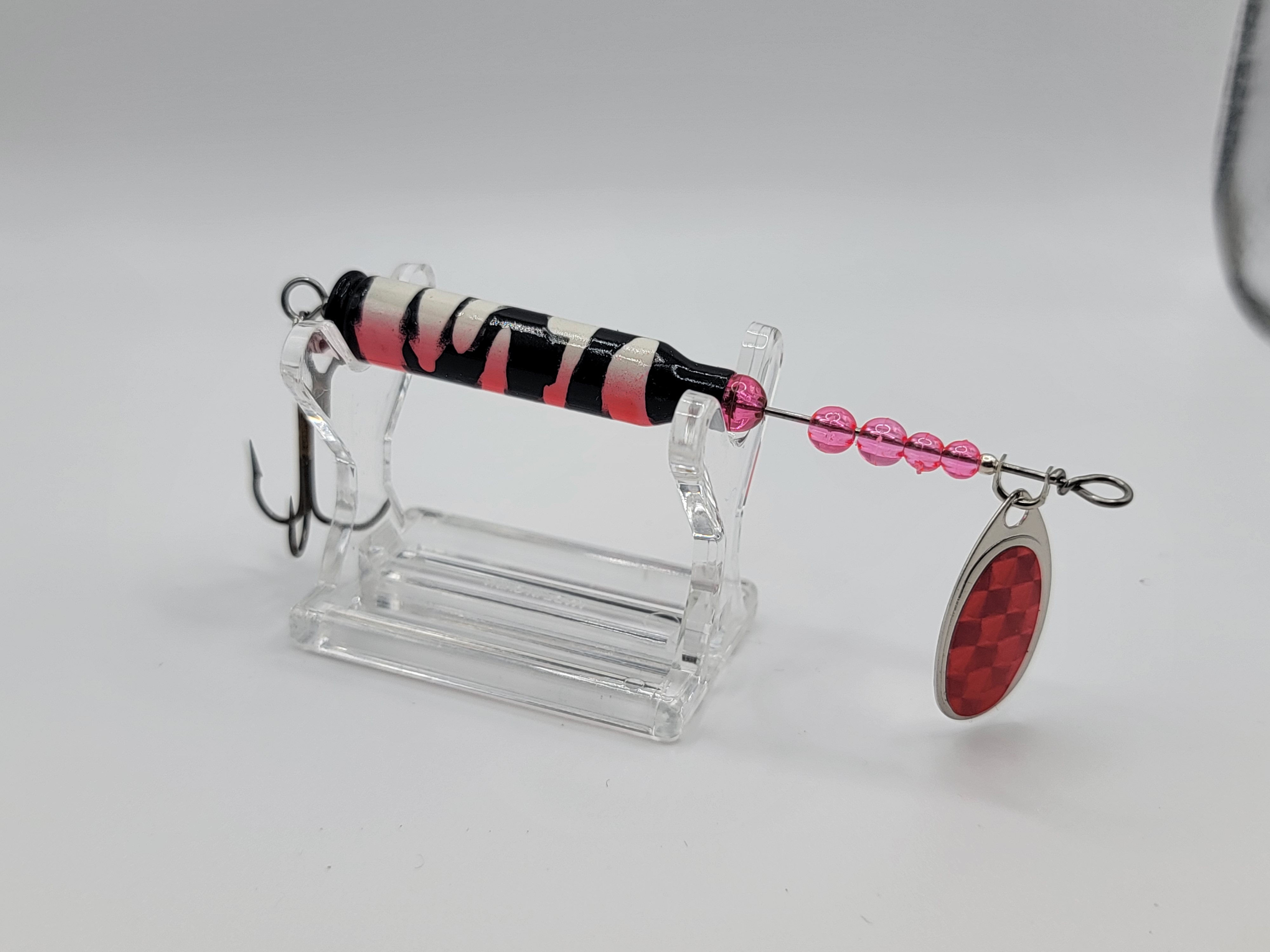 FLUORESCENT PINK/WHITE AND BLACK