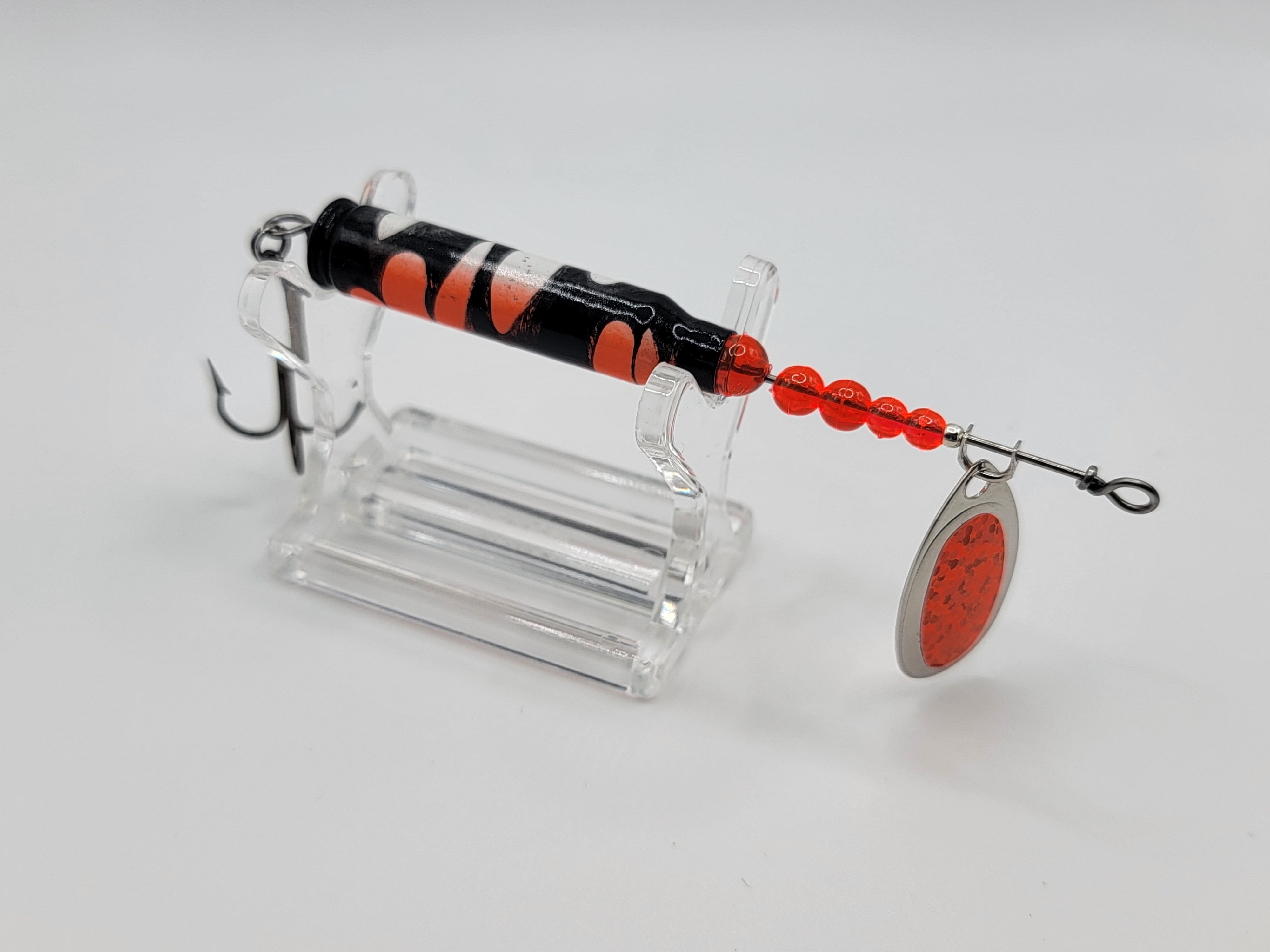 FLUORESCENT ORANGE/WHITE AND BLACK