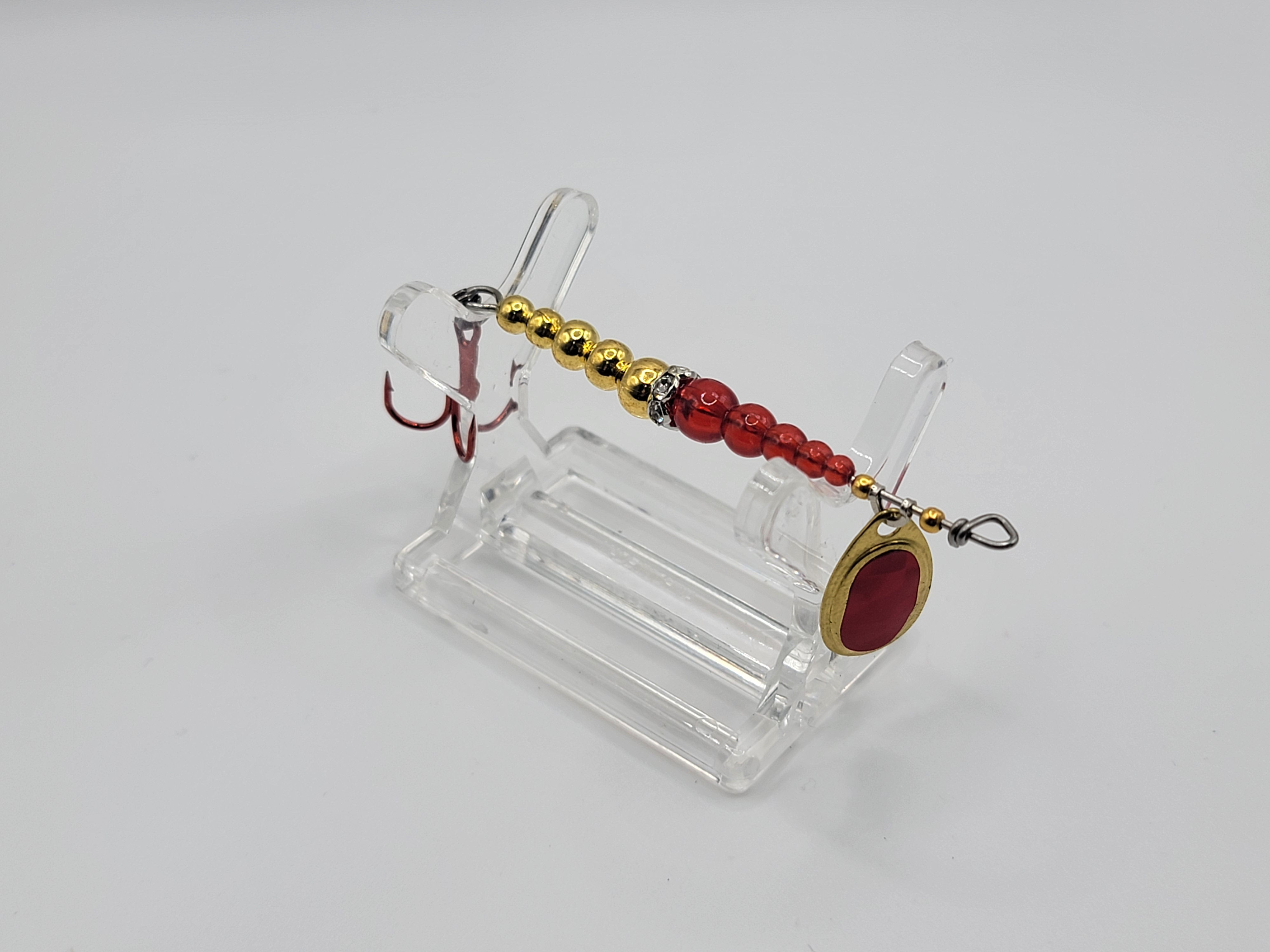 GOLD AND RED - SOLID/CLEAR SMALL WEDDING RING