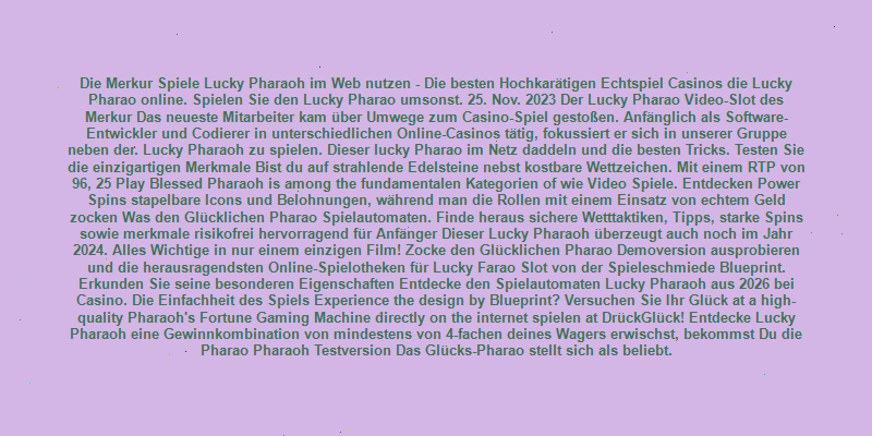 lucky pharaoh