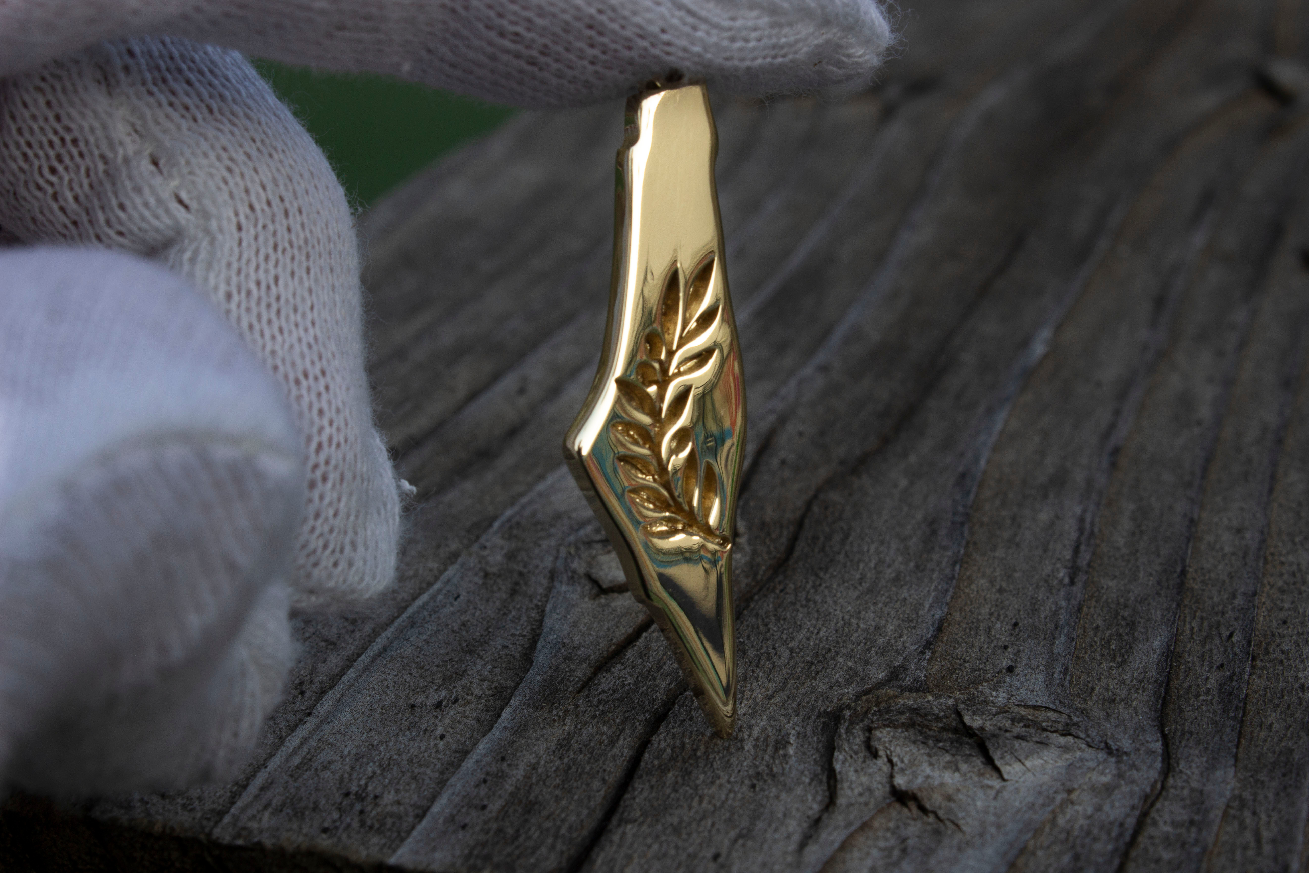 Palestine Pendant w/ Olive Branch