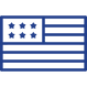 Blue American Flag for Made in the USA MangaTrack Screens