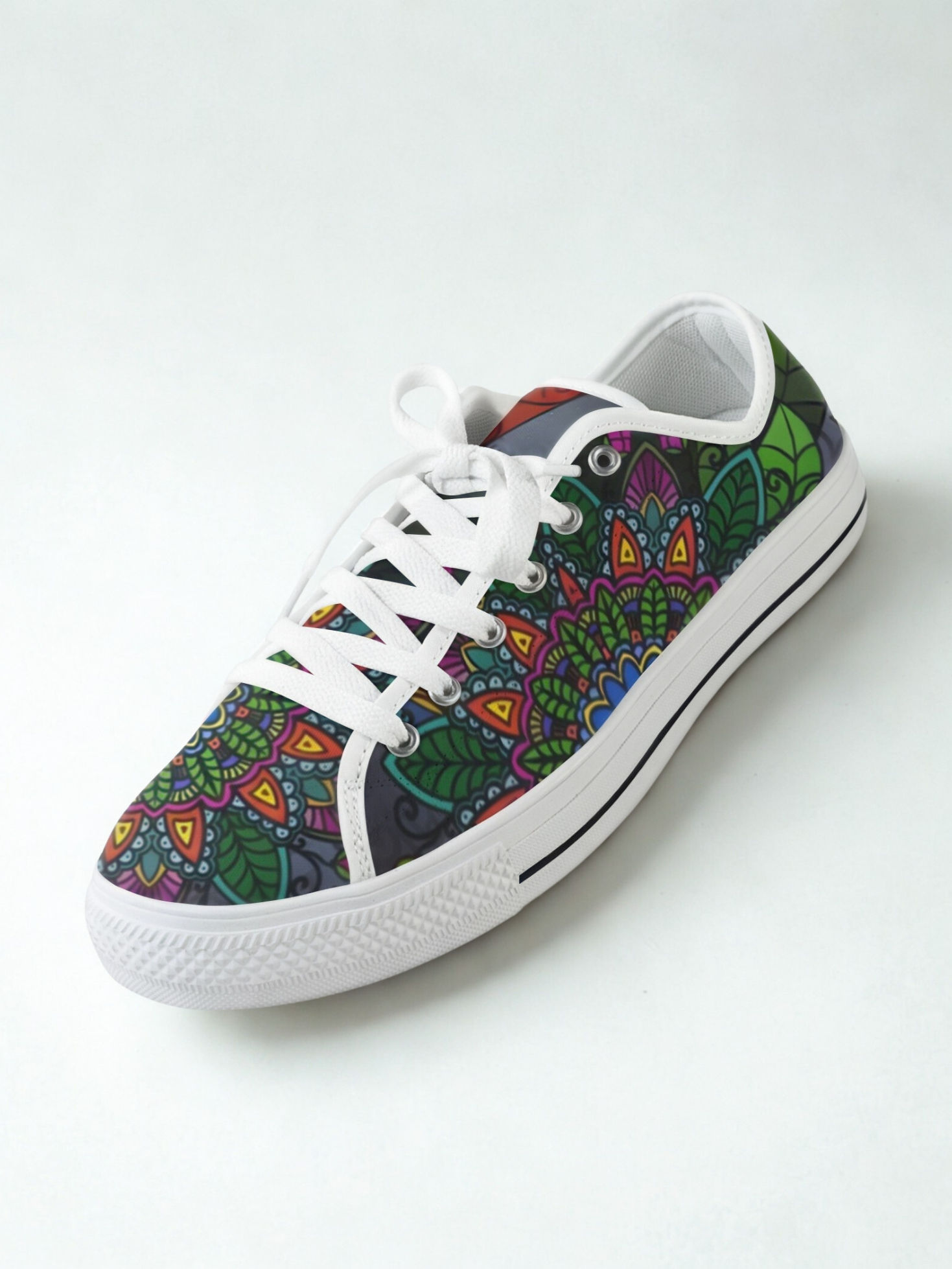 Custom Printed Design Canvas Low Top Shoes