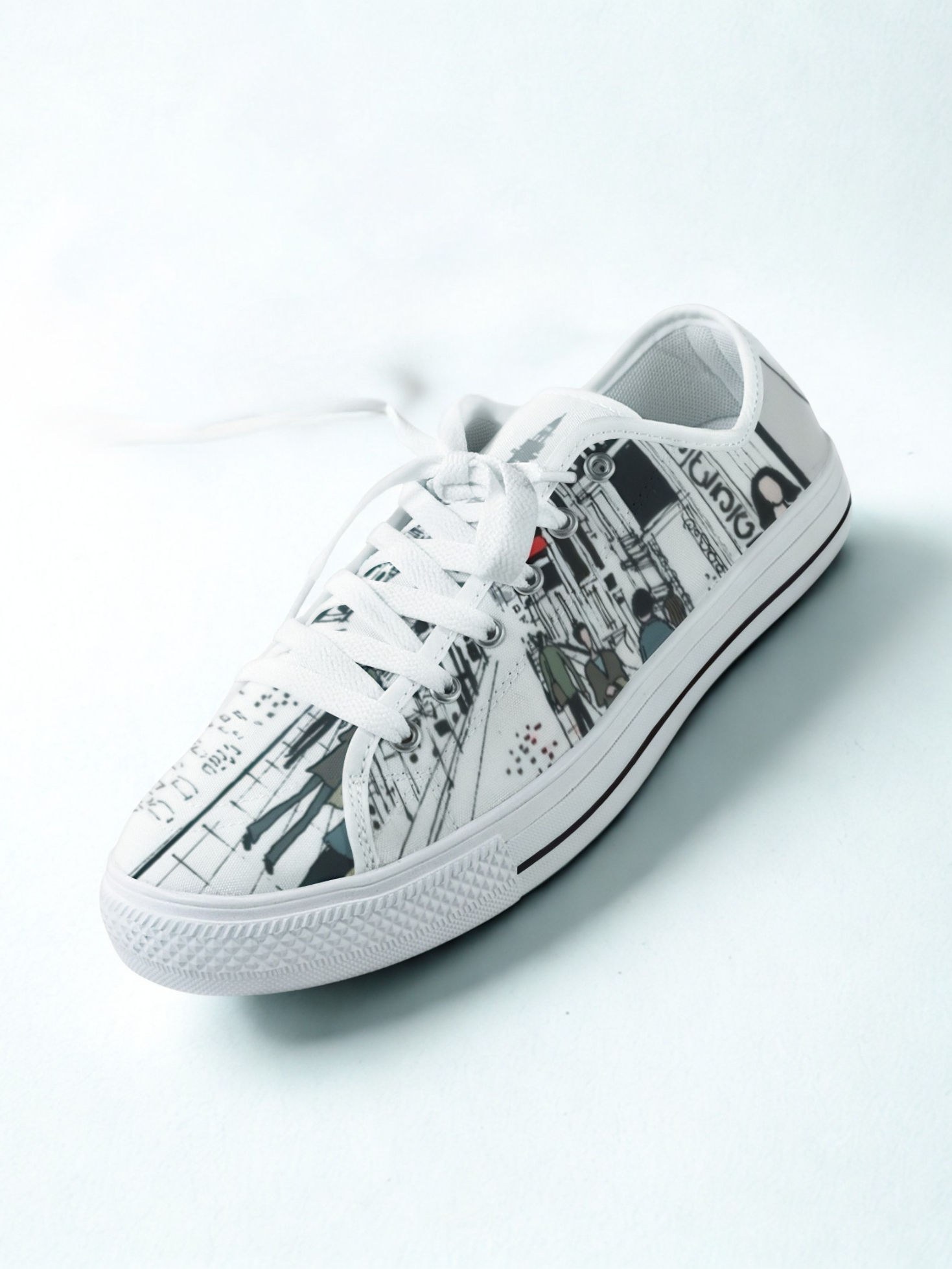 Custom Printed Canvas Low Top Shoes