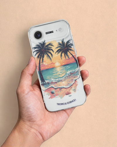 The Tropical Essence | Transparent Custom iPhone Case | Retroinked The Tropical Essence | Transparent Custom iPhone Case | Retroinked