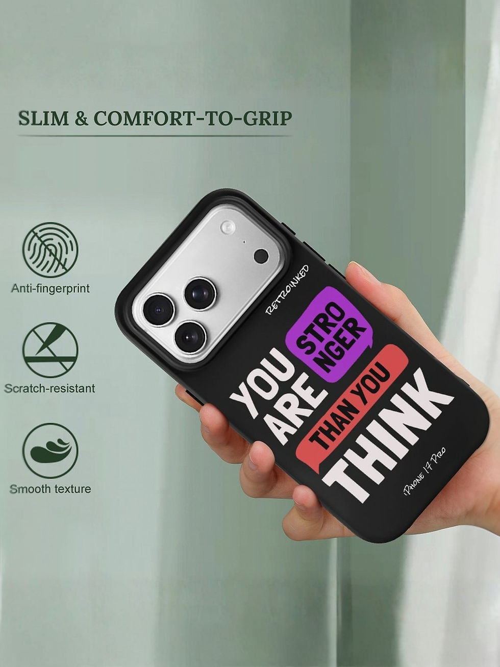 Thumbnail: Black iPhone 17 Printed Case Unique Custom Design