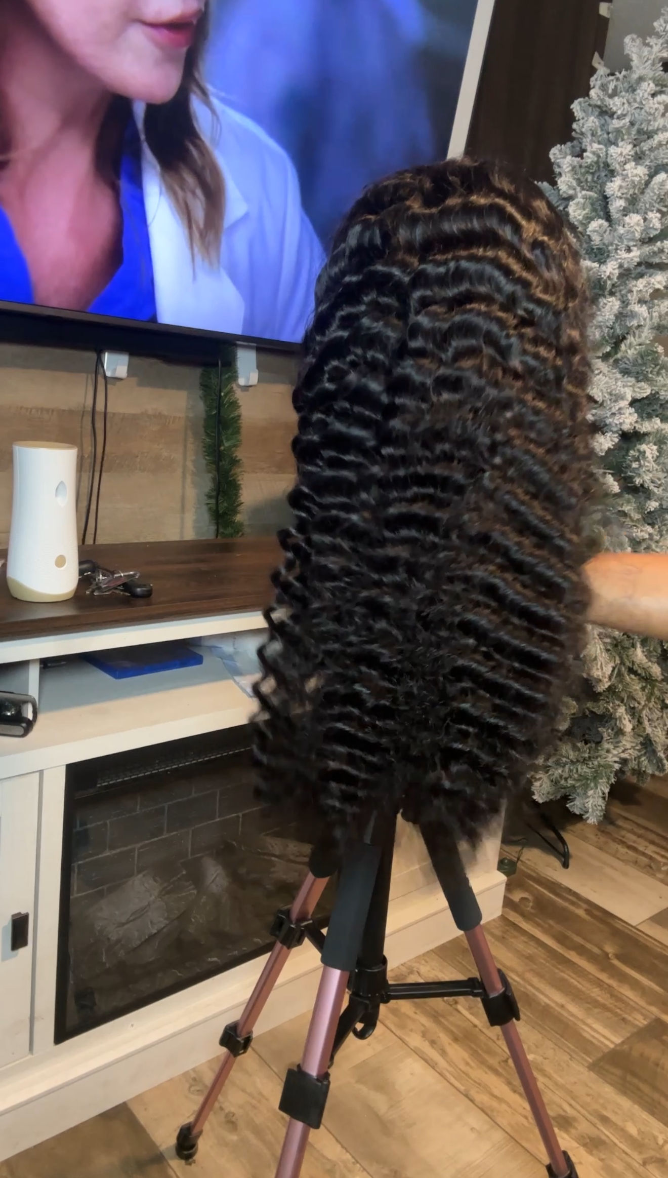 Deep WaveWigs Human Hair HD Transparent Curly Lace Front Wigs