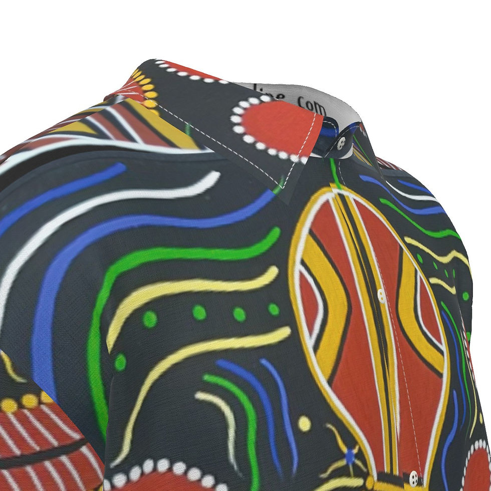 Thumbnail: Men's Imitation Silk Shirt - Creation Serpent