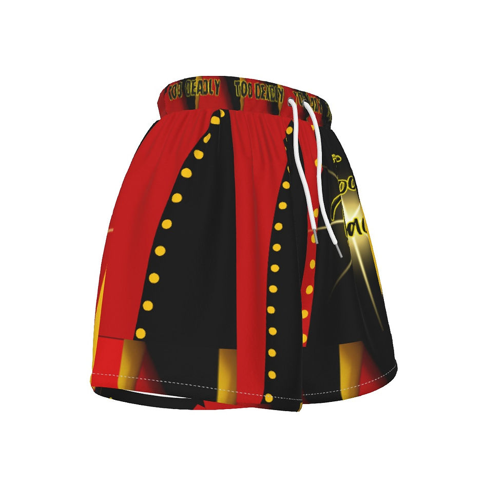 Thumbnail: All-Over Print Women's Sports Shorts - Too Deadly