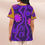 Thumbnail: Women's Loose V-Neck Short-Sleeve T-Shirt - Emu Country (Purple)