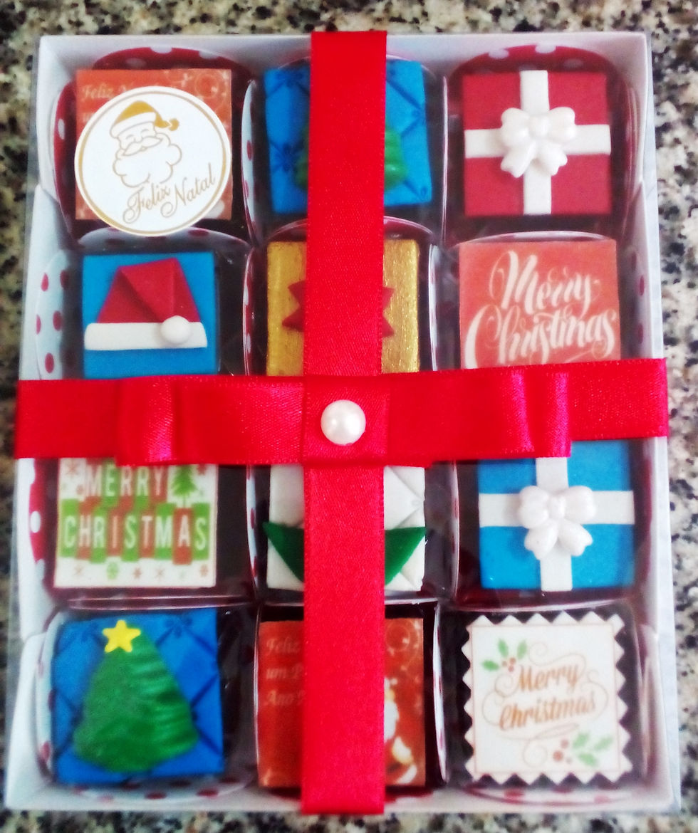 Miniatura: Bombons Natalinos (Varios Modelos) Caixa Com 12 Unidades