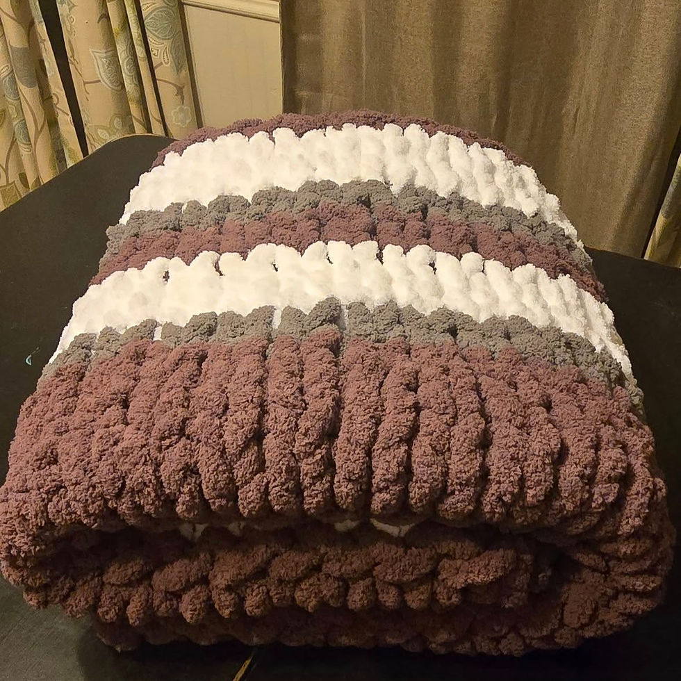 Thumbnail: Hand Knit Chunky Lap Blanket