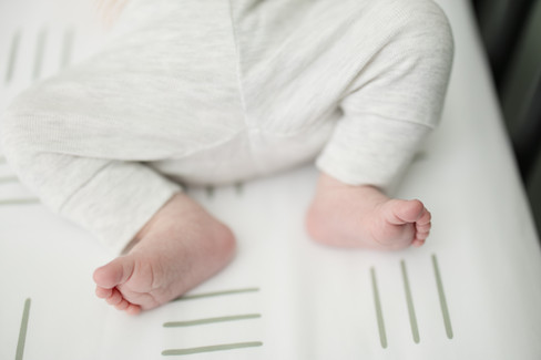 Newborn details during lifestyle session