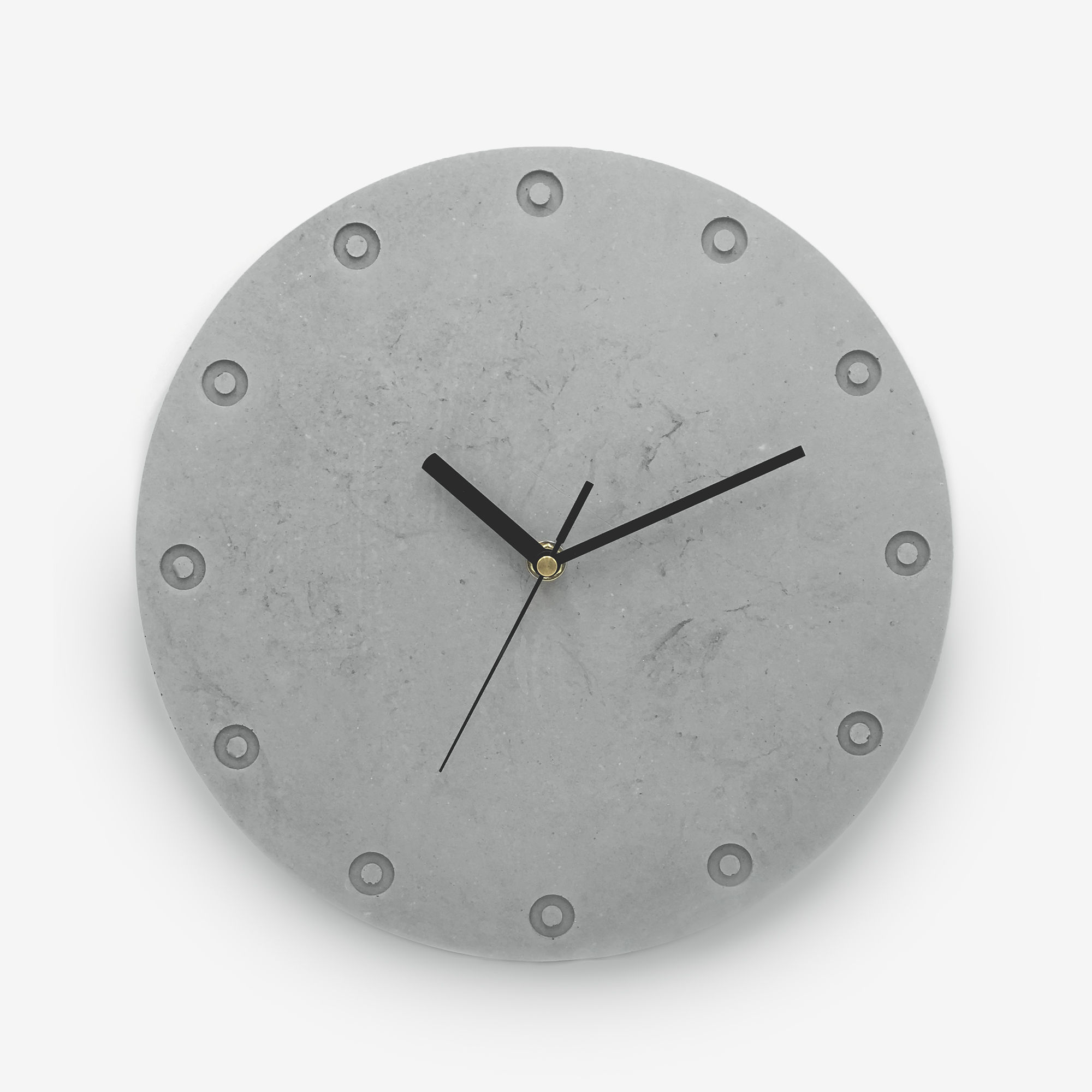 שעון בטון אפור חלק נורדי לעיצוב פנים הבית