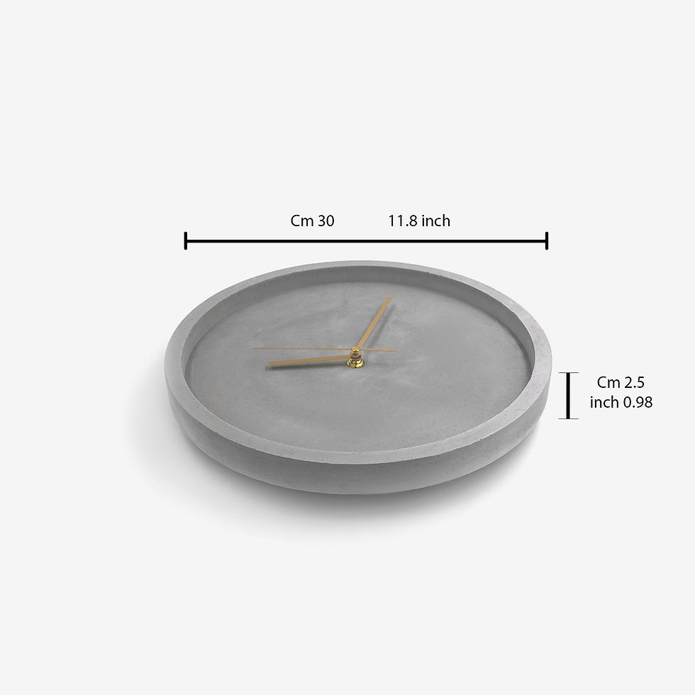 תמונה ממוזערת: שעון לגבר שעון קיר לחדר השינה או הסלון שעון בטון מנגנון שקט לעיצוב פנים ועיצוב הבית