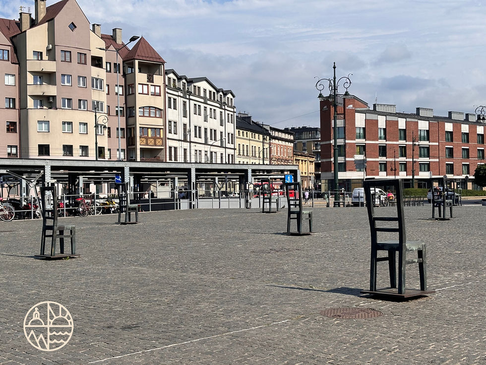 Memoriale che ricorda l'eccidio degli Ebrei nel quartiere di Kazimierz.