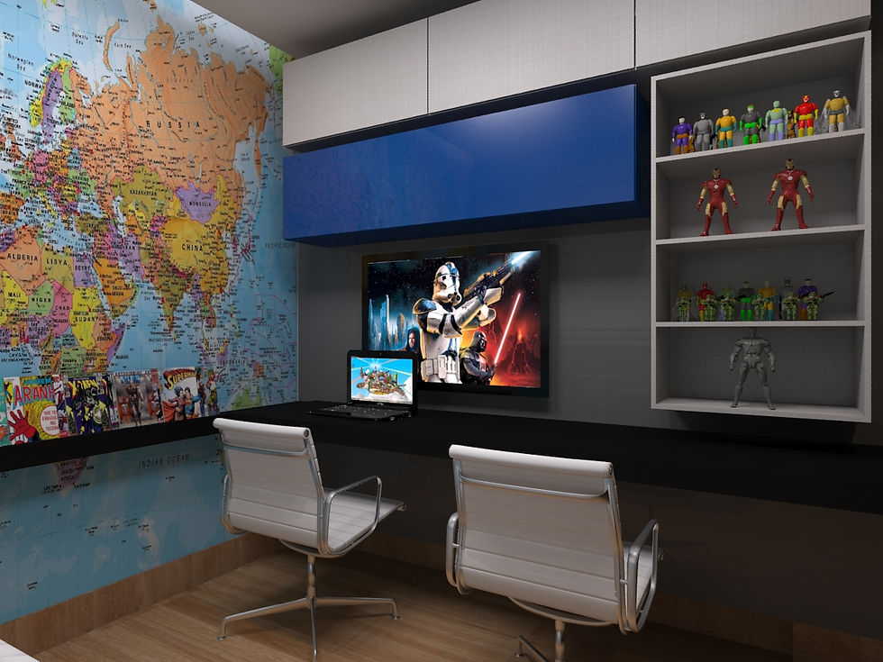 HOME OFFICE E QUARTO DE HÓSPEDES
