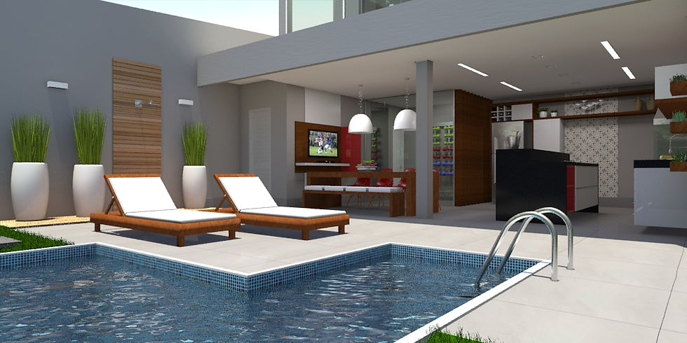 ÁREA GOURMET E PISCINA
