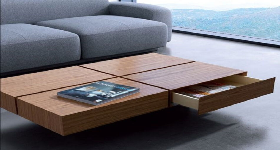 mesa de centro com gavetas