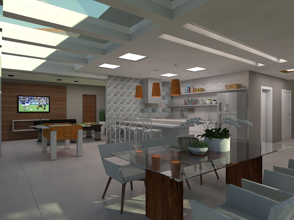 ÁREA GOURMET E SALA DE JOGOS