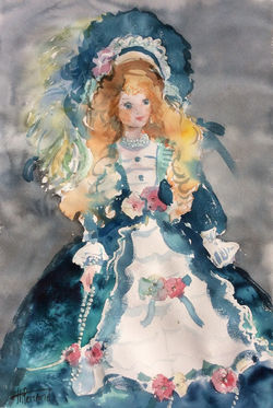 Тatiana_Pchelnikova-Perreard,_Doll,_36x55cm,_Russia