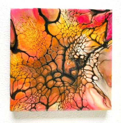 Thumbnail: Set of 4 Coasters -Golden and Red