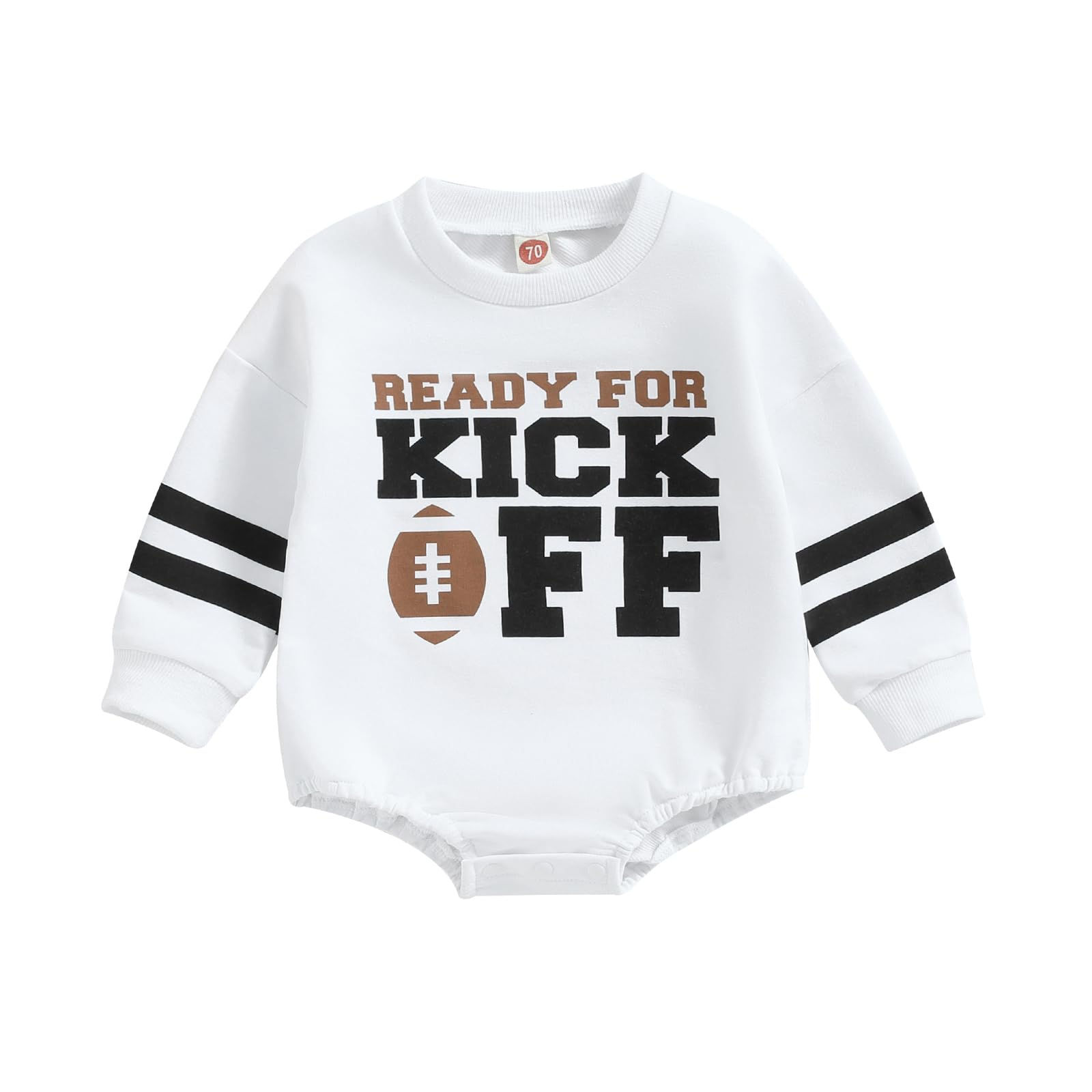 Ayalinggo Baby Football Outfit Newborn Boy Girl Kick Off Onesie Bubble Sweatshir