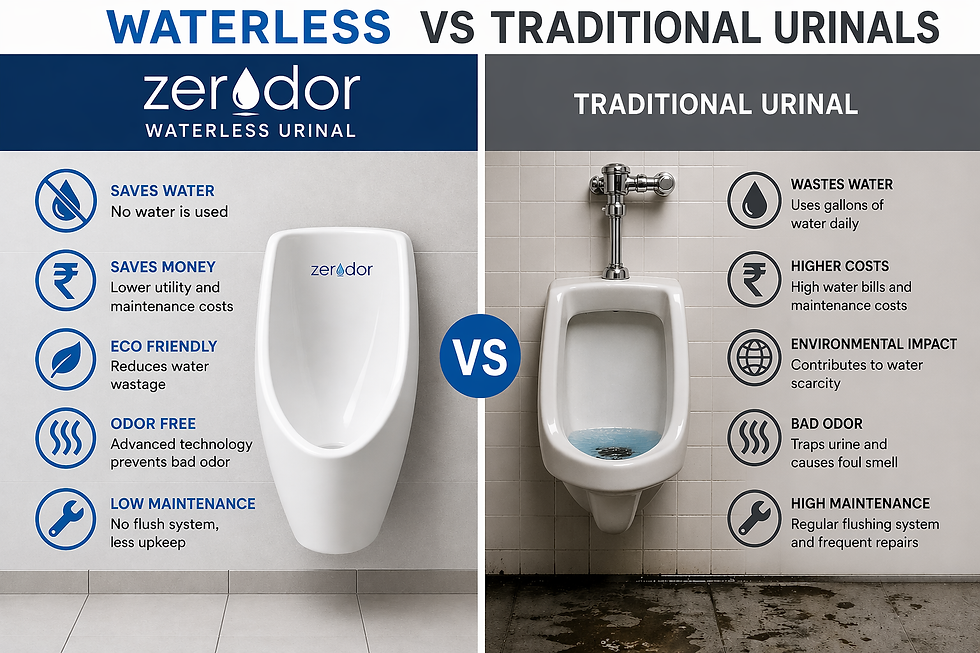 Waterless vs Traditional Urinals: 5-Year Analysis