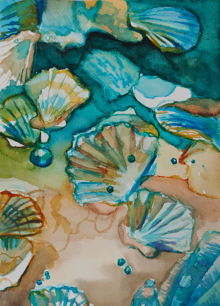 'Aquatic Resort' 30x21cm