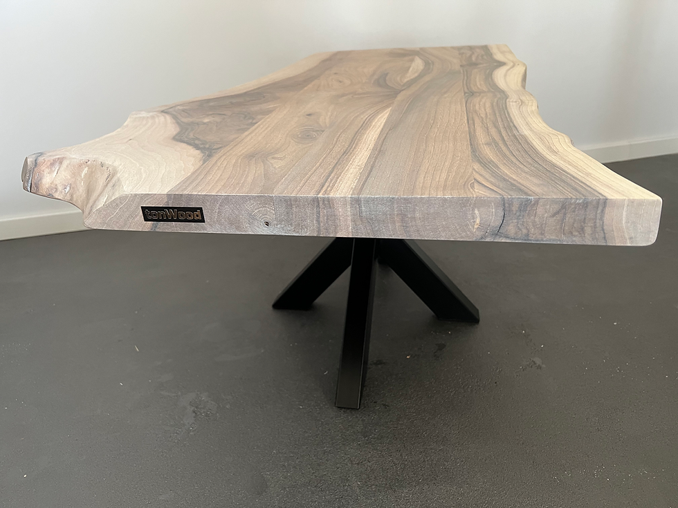 Miniatura: Stolik kawowy - orzech europejski bielony