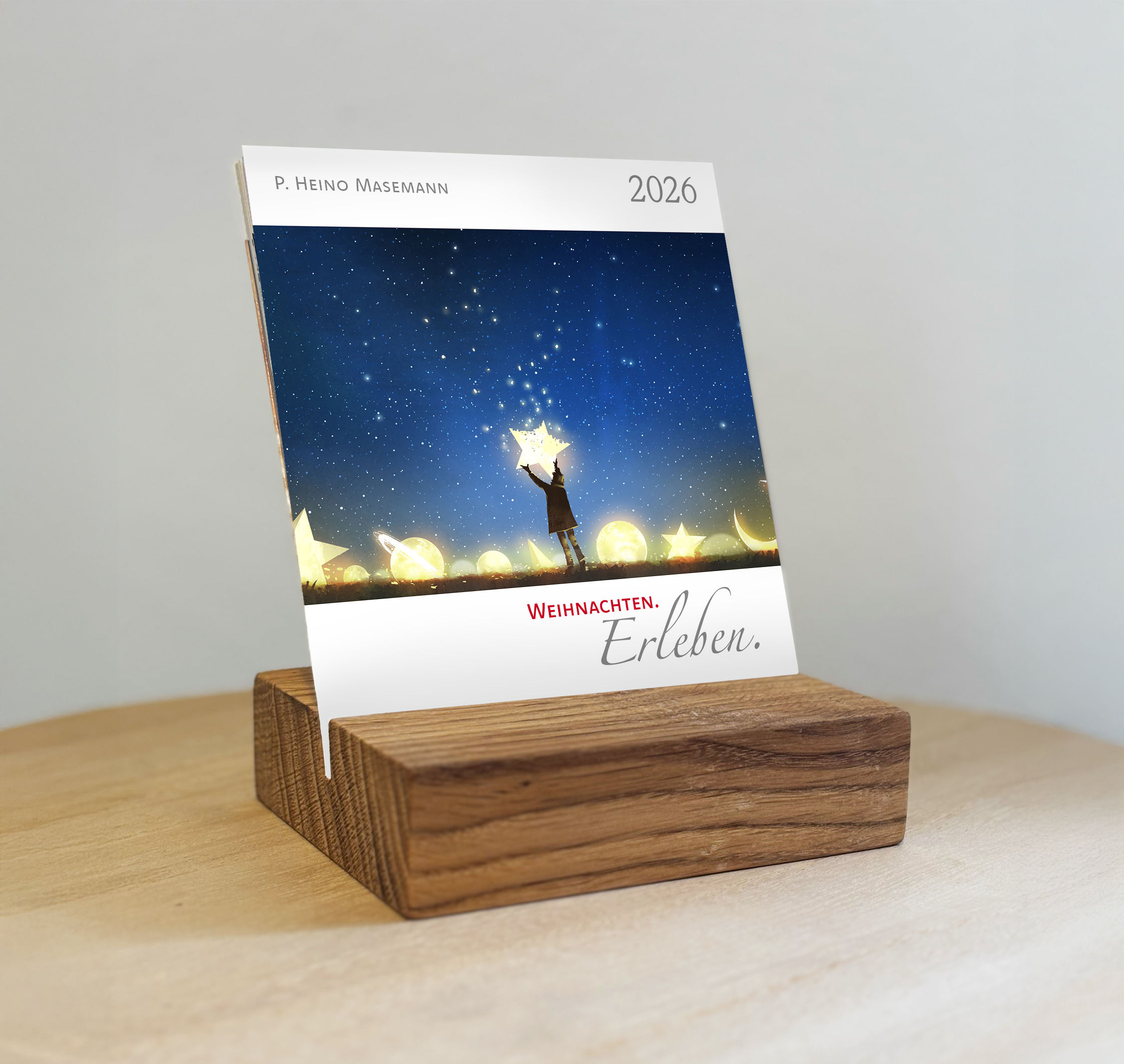 Adventskalender 2026 - im Holz-Aufsteller