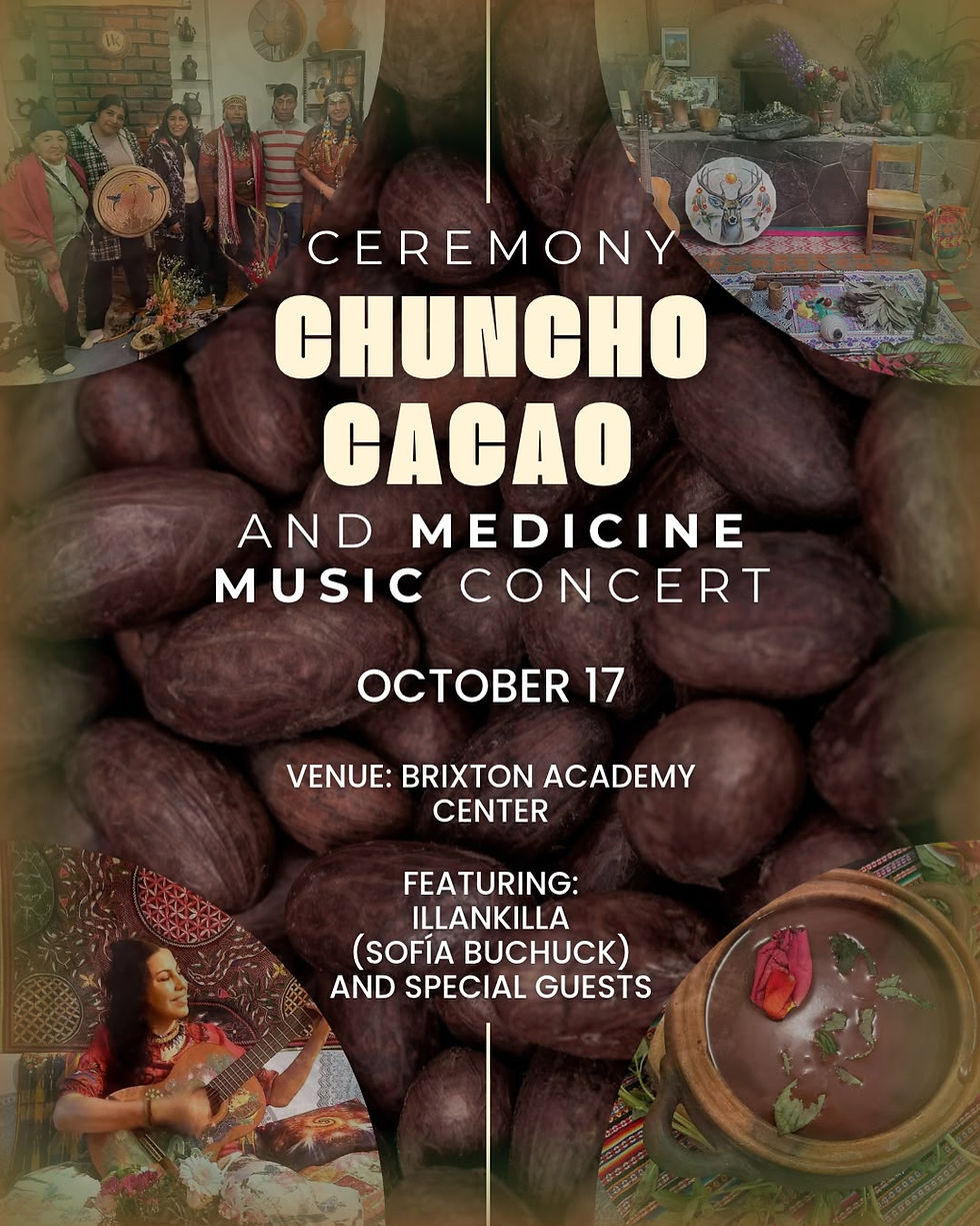CHUNCHO CACAO CEREMONY AND MUSIC CONCERT LONDON