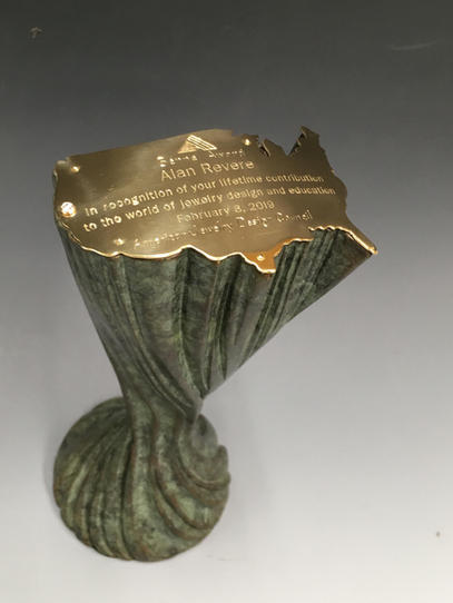 AJDC Benne Award - "In recognition of your lifetime contribution to the world of jewelry design and education... February 8, 2019"