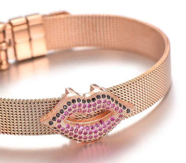 Miniatura: Colored Stones Lips Charm