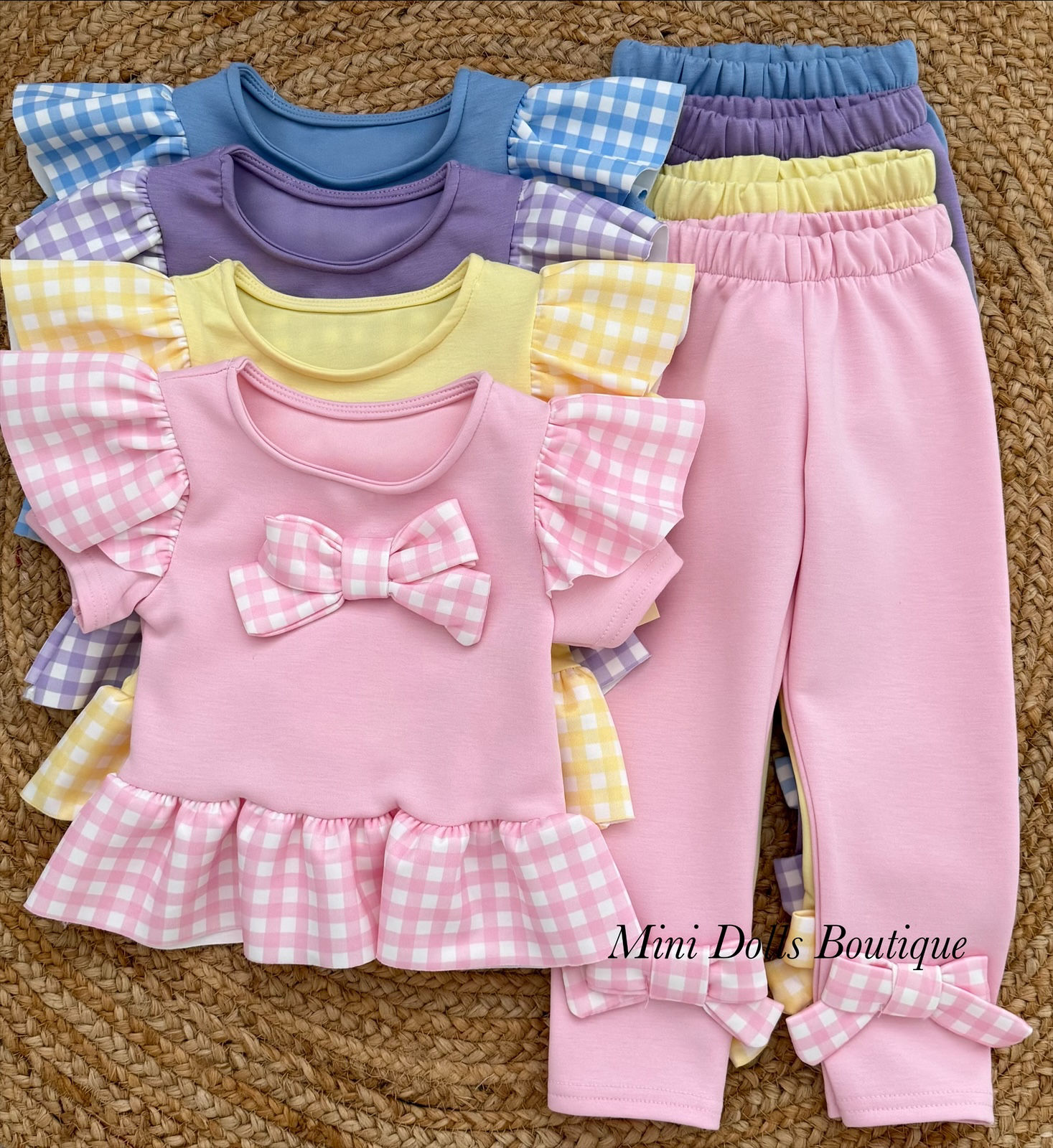 Gingham Frill Legging Set 