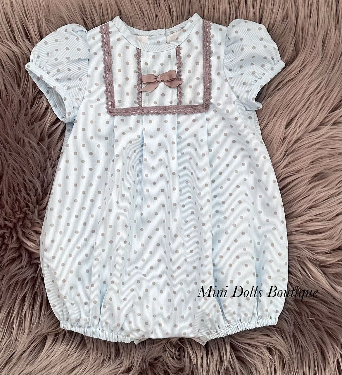 Blue Polka Dot Romper 