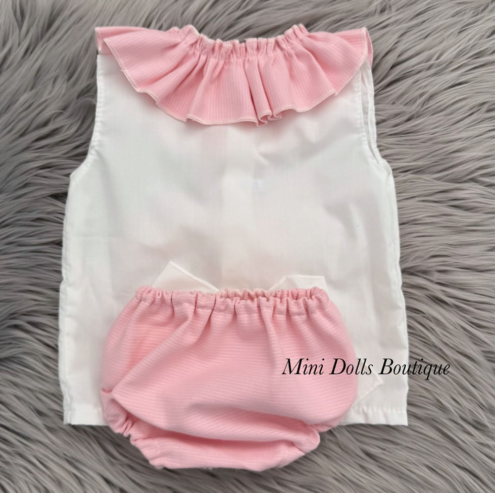 Miniatura: White & Pink Blouse Set - small fit 