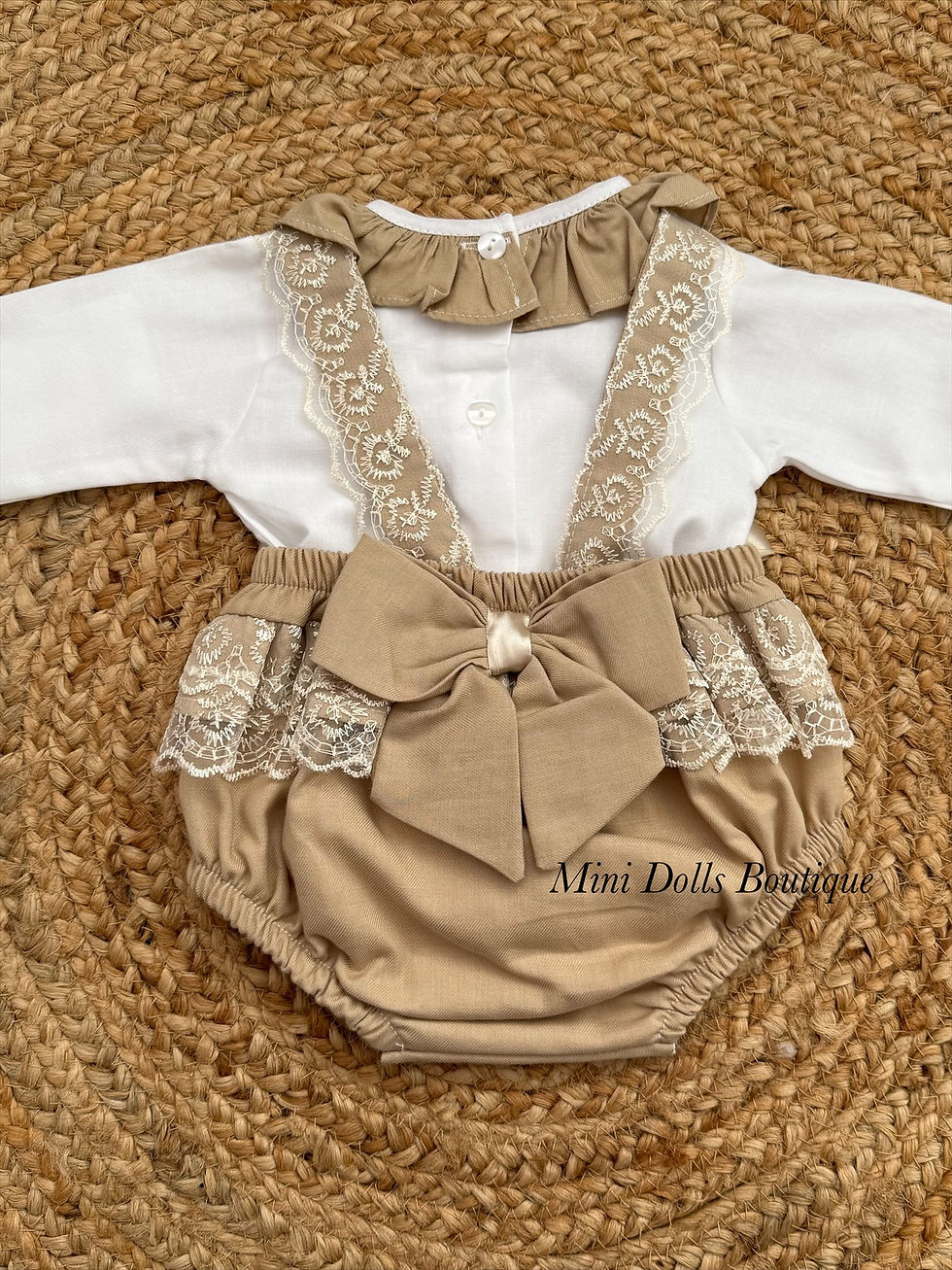 Thumbnail: Bow & Lace Romper 2 Piece 