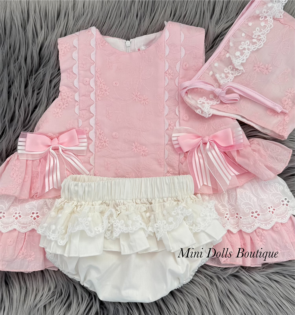 Miniature : Pink & White Dress Set 