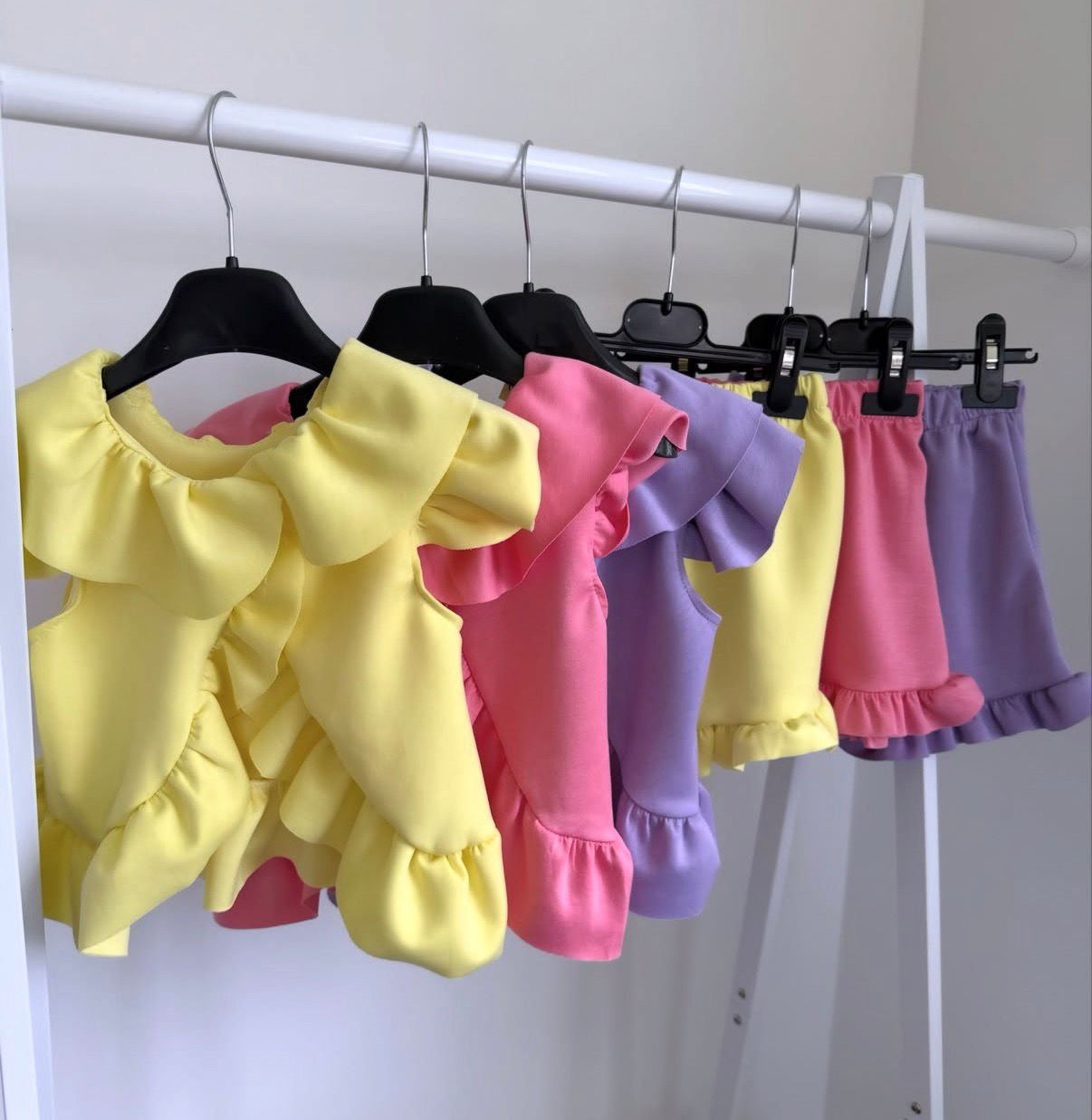 Frill Open Back Top & Shorts Set 
