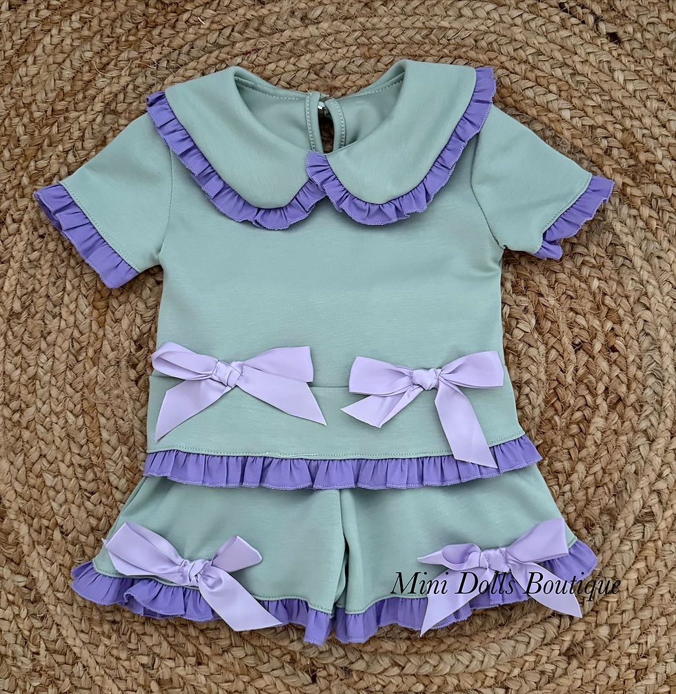 Thumbnail: Frill Bow Shorts Set 